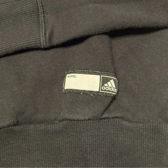 Adidas Junior’s Medium Black Hoodie with Multicolor Logo - Picture 3 of 12